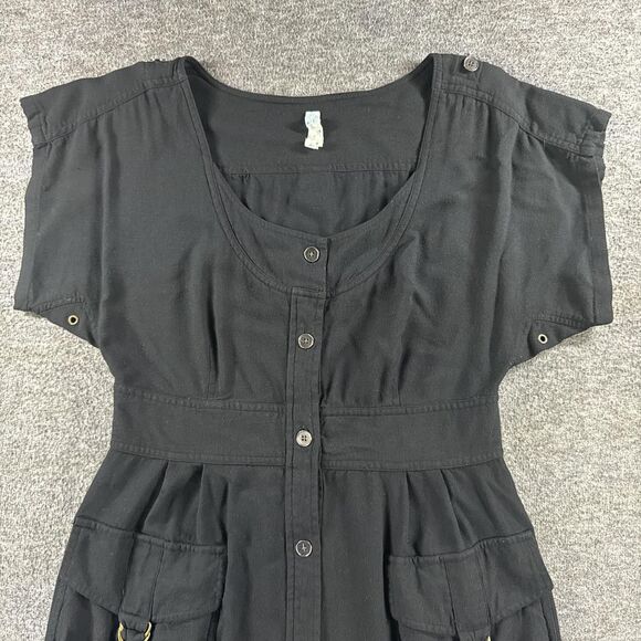 Maeve Black Button-Down Dress - Picture 2 of 6